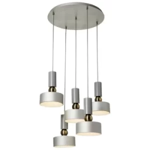 image of Void Cluster Ceiling Pendant Lamp Grey, 5 Light, E14