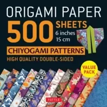 Image of Origami Paper 500 sheets Chiyogami Designs 6" 15cm : High-Quality Origami Sheets Printed with 12 Different Designs Instructions for 8 Projects Include