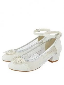 image of Monsoon Girls Amelia Butterfly Princess Shoes - Silver