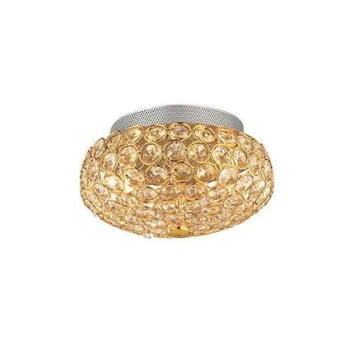 Image of King 3 Light Small Ceiling Flush Light Gold, G9