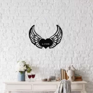 Image of Angel Wings Black Decorative Metal Wall Accessory