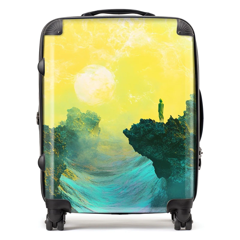 Image of Designer Luggage Elena Sable: 00036 Suitcase Size: Medium Multicolor Unisex Medium