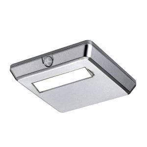 image of Wickes Prisma Rechargeable Square LED Aluminium PIR Cabinet Light - 0.5W