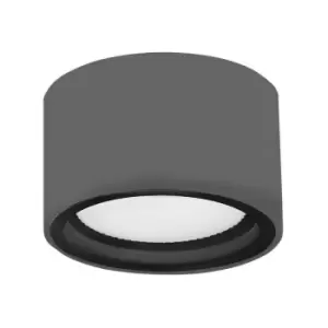 Image of Davenport Surface Mounted Downlight Dark Grey Aluminium Glass Gx53 7W 423Lm 3000K IP54 - Merano