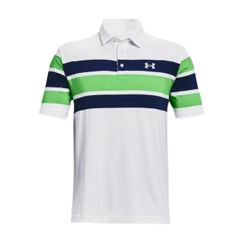 image of Under Armour Playoff 2.0 Golf Polo Shirt Mens - Whi/Blu/Gr