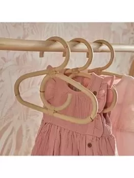 Image of Cuddleco Aria Set Of 9 Hangers - Rattan