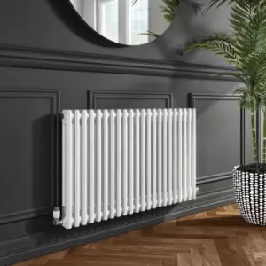 image of White Horizontal 2 Column Radiator 600 x 1008mm - Nambi