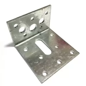 image of Moderix - Strong Metal Adjustable Angle Corner Bracket Zinc Plated Silver - Size 60x40x60x2.5mm - Pack of 10