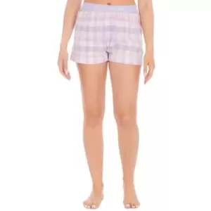 Image of Forever Dreaming Womens/Ladies Check Lounge Shorts (L) (Pink)