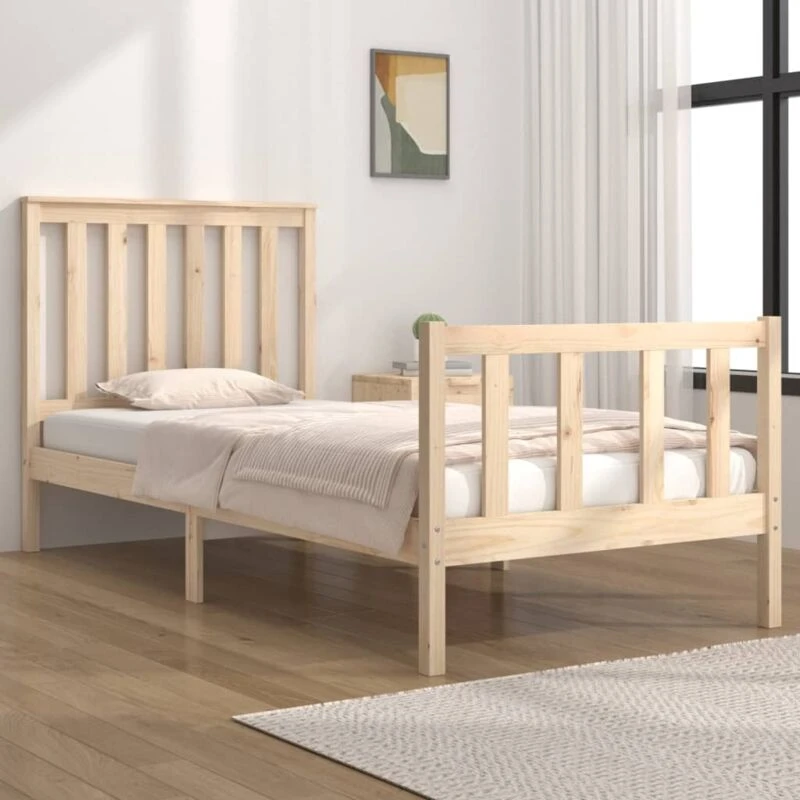 Image of VIDAXL Bed Frame without Mattress Solid Wood Small Single Vidaxl 8720287026181