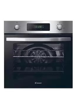 Image of Candy Fidcx676 Built In 70 Litre, Multi-Function With Pyrolysis Programme - Black Glass With Stainless Steel - Oven With Installation