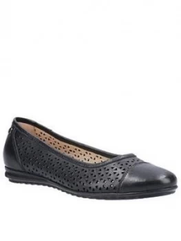 Image of Hush Puppies Leah Ballerina Pumps - Black, Size 8, Women