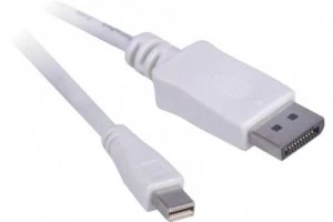 Image of 1m DP to Mini DP White Adapter