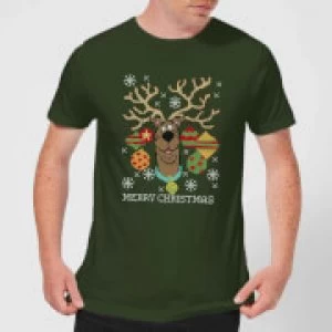 image of Scooby Doo Mens Christmas T-Shirt - Forest Green - L