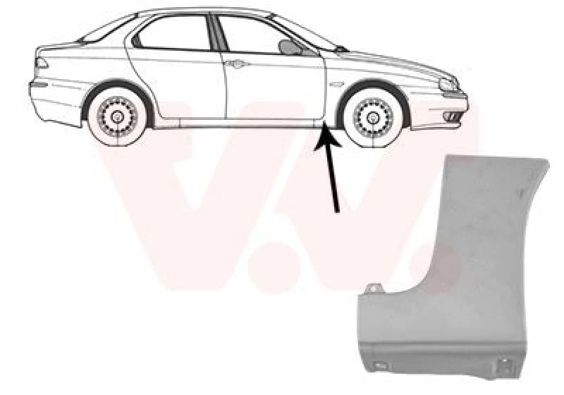 Image of VAN WEZEL Wing fender VAN WEZEL 0156156