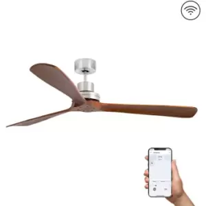Image of Faro Barcelona - Faro Lantau Extra Large Matt Nickel Ceiling Fan dc Smart, 6 Speed
