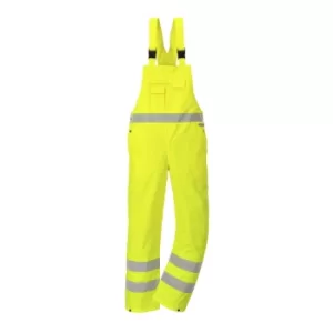 image of Oxford Weave 300D Class 2 Hi Vis Bib and Brace Yellow 3XL