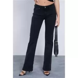 image of I Saw It First Black Petite Flare Jeans - Black