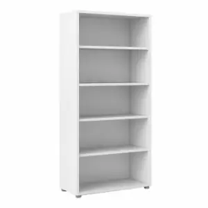 image of Prima Bookcase with 4 Shelves, white