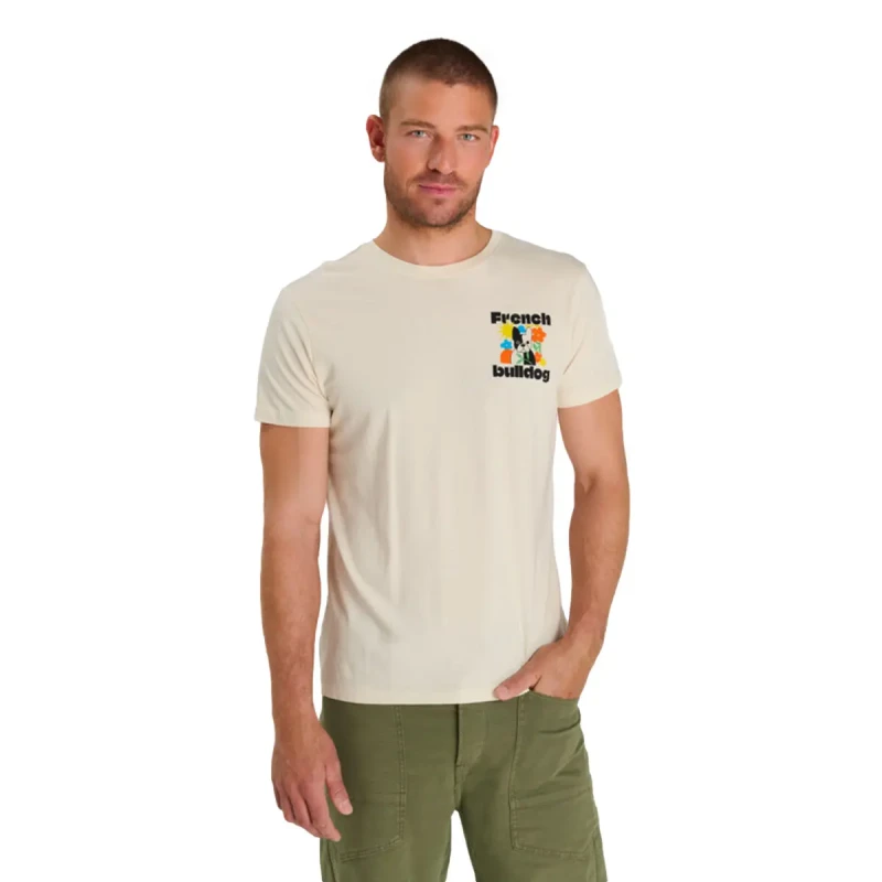 Image of Le Temps des cerises T-Shirt Le Temps des cerises Nessund Beige Male 2XL