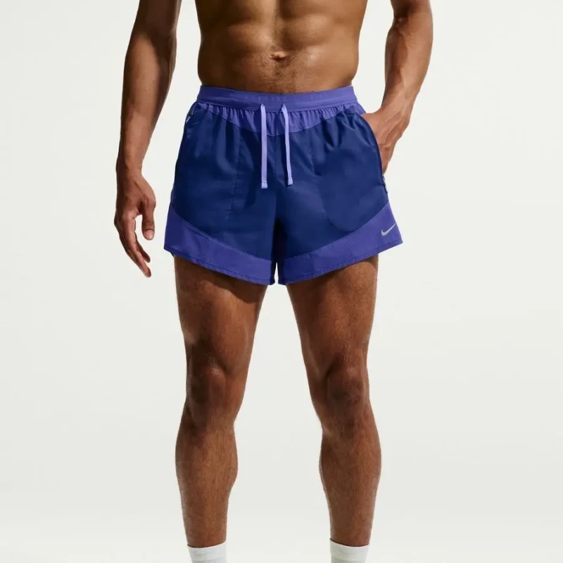 Image of Shorts with integrated undershorts Nike Dri-Fit Stride Plus Bleu Male S
