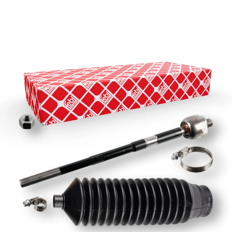 Image of FEBI BILSTEIN 12020 Inner Tie Rod Front Axle Right, with bellow Inner Tie Rod (51)