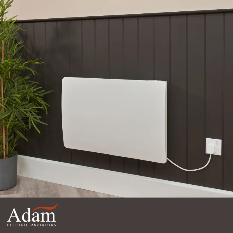 Image of Adam Fires & Fireplaces Solis 1500W Ceramic Core Electric Radiator in White White Unisex
