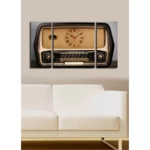 Image of 3P204045CS-7 Multicolor Decorative Canvas Wall Clock (3 Pieces)