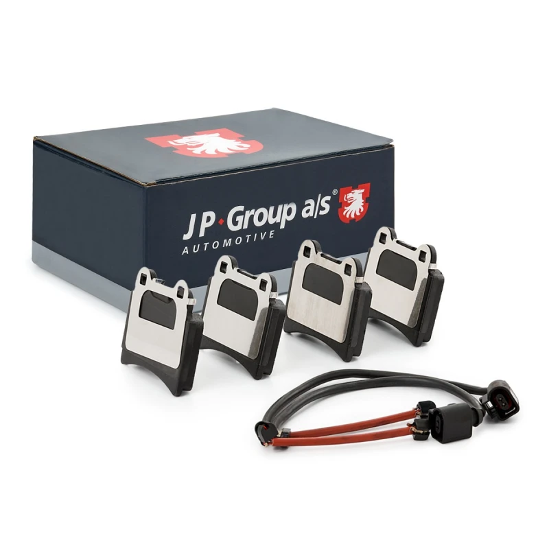 Image of JP GROUP 1163707110 Brake pad set JP Rear Axle, excl. wear warning contact Brake Pad Set,disc brake (402)