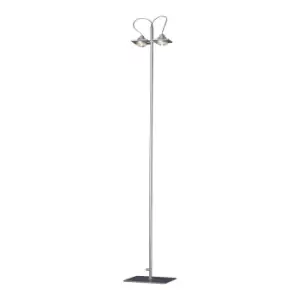 Image of (0040 009) Ull Floor Lamp 2 Light G9 Silver Grey, NOT LED/CFL Compatible