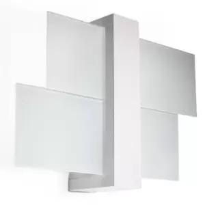 Image of Feniks 1 Light Flush Wall Light White, E27