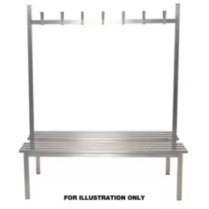 image of 3m Double Side Aqua Duo Changing Room Bench - Stainless Steel Seat