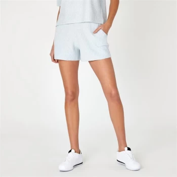 image of Jack Wills Ribbed Lounge Knitted Shorts - Soft Blue