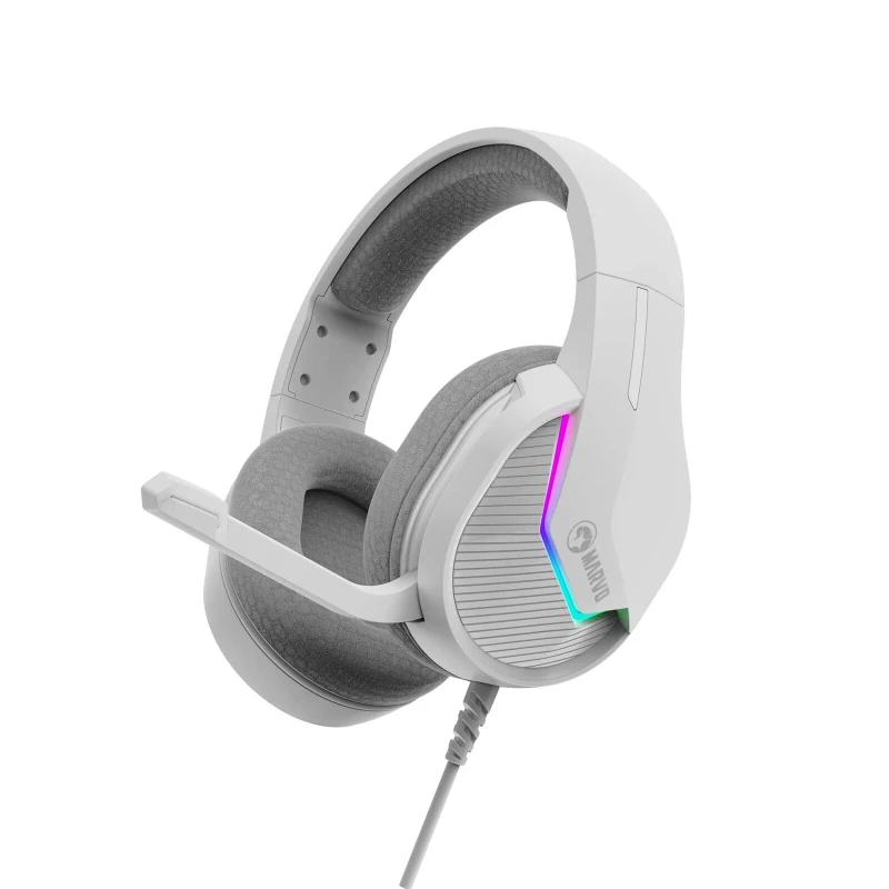 Image of MARVO Scorpion H8618 Tactic 40 USB 2.0 Wired Gaming RGB Headset (White