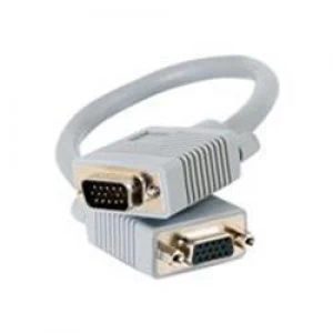 image of C2G .5m Premium Shielded HD15 SXGA M/F Monitor Extension Cable