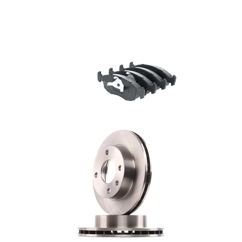 Image of RIDEX 3405B2083 Brake disc and pads set Front Axle, Brake Disc Type: internally vented, excl. wear warning contact Brake Set,disc brakes (3405)
