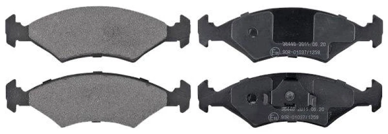 Image of A.B.S. 36446 Brake pad set without integrated wear sensor Brake Pad Set,disc brake (402)