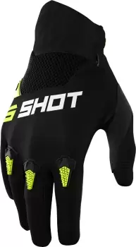 Image of Shot Devo Kids Motocross Gloves, black-yellow, Size 10/11, black-yellow, Size 10/11
