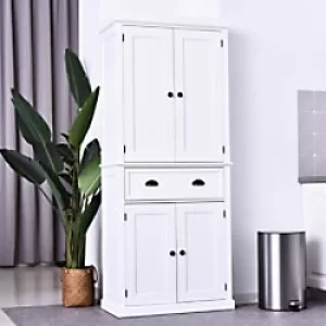 Image of Homcom Traditional Colonial Kitchen Pantry Cupboard 1.8 m