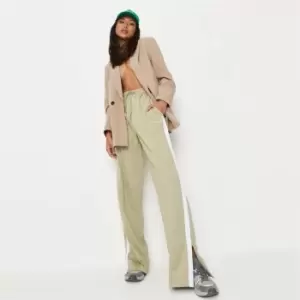 Missguided Detail Straight Leg Trouser Mg - Green