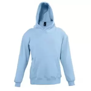 image of SOLS Childrens/Kids Slam Hooded Sweatshirt (10 Years) (Sky Blue)