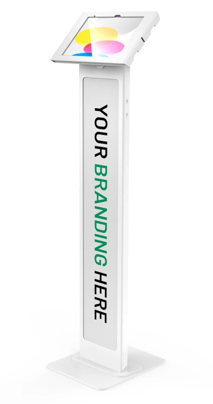 Image of Compulocks Compulocks iPad 10th-11th (A16) Gen, Apex Enclosure Brandable Floor Stand - White 140W209APXW