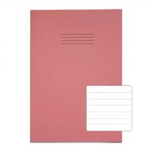 image of RHINO 13 x 9 A4 Oversized Exercise Book 40 Pages 20 Leaf Pink 12mm