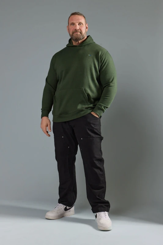 Image of BadRhino BadRhino Men Heavyweight Essential Hoodie in Green Size: X-Large Green XL Male 5063589389466
