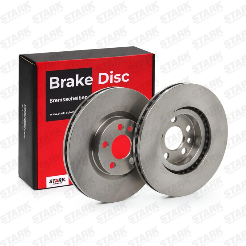 Image of STARK SKBD-0022046 Brake disc Front Axle, Vented, Cast Iron, Uncoated, Untreated, without bolts/screws Cast Iron Brake Disc (82)