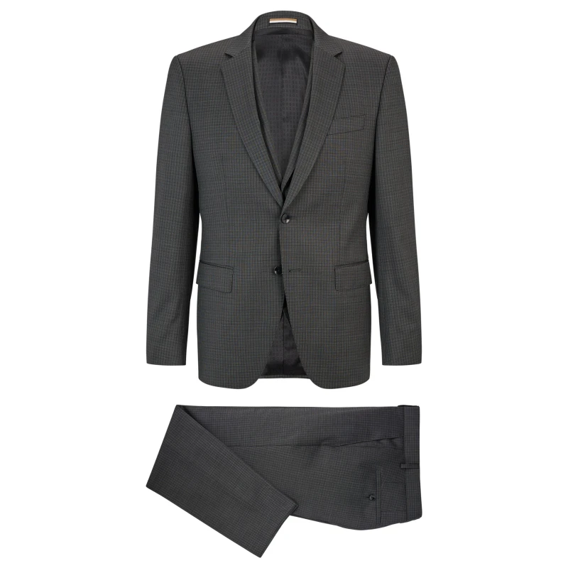Image of Boss Mens H-Huge Suit Black male 36 (46)