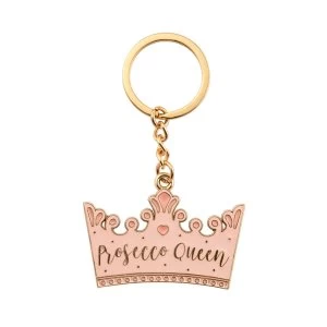 Image of Sass & Belle Prosecco Queen Crown Enamel Keyring