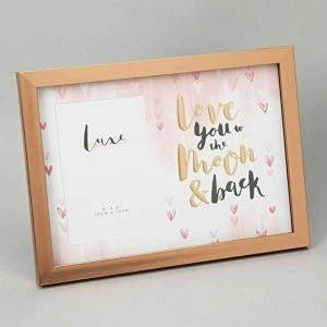 Image of 4" x 6" - Luxe Rose Gold Photo Frame - Love You To The Moon