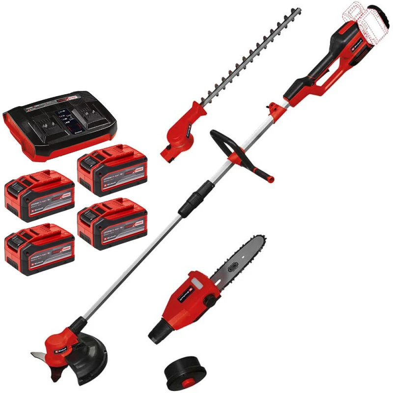 Image of Einhell GE-LM 36/4in1 Li 36v Cordless Brushless High Reach Multi Tool 4 x 6ah Li-ion Twin or Dual Battery Charger GE-LM 36/4in1 Li