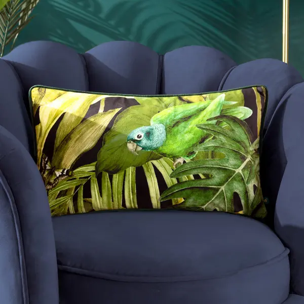 Image of Psitta Cushion Black / 30 x 50cm / Polyester Filled